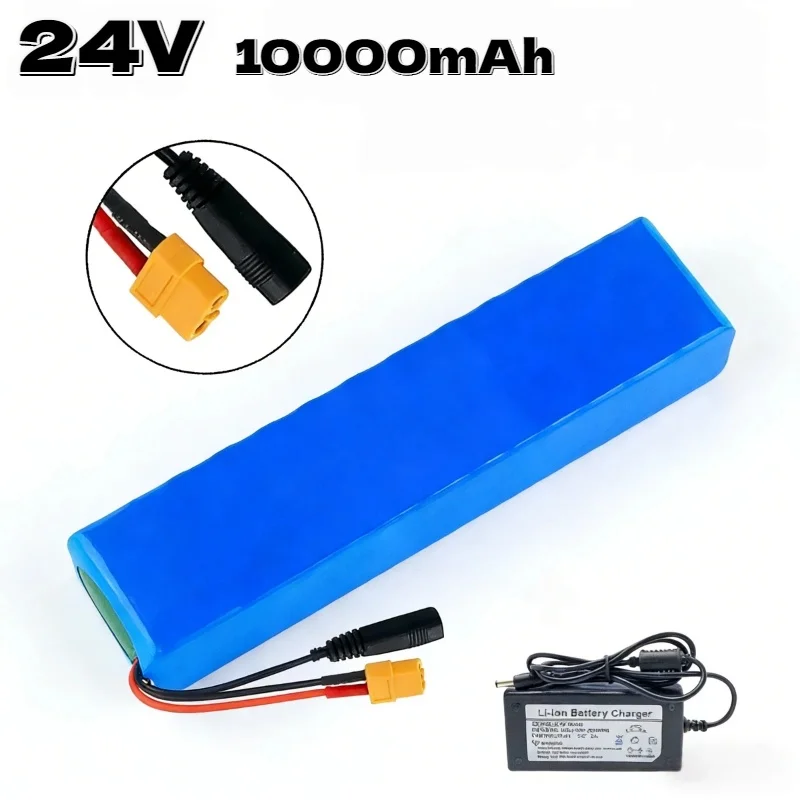 24V 10Ah Rechargeable Lithium Battery Pack + Charger – Stable Energy Accessory Replacement for 250W/350W Scooter Durable