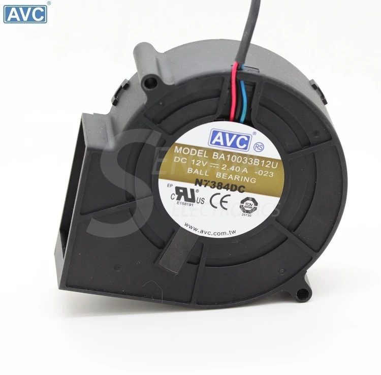 For AVC air blowers BA10033B12U  9CM 9733 97*94*33 DC 12V 2.4A centrifugal computer cpu cooling fans