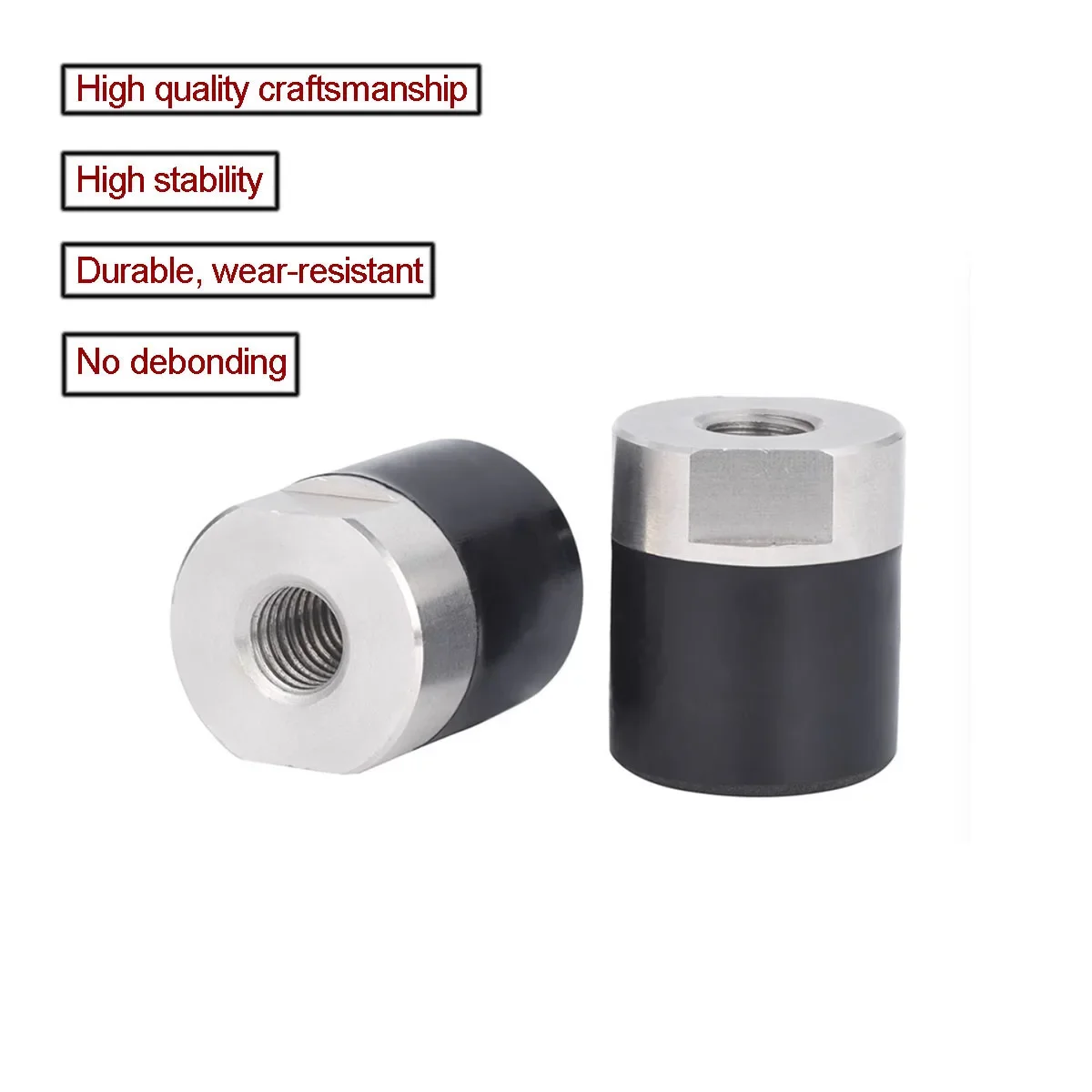 

Polyurethane Coated Nut 70A Stainless Steel Internal Thread Anti-Collision And Shock-Absorbing Pressure Block M4M5M6M8M10-M16