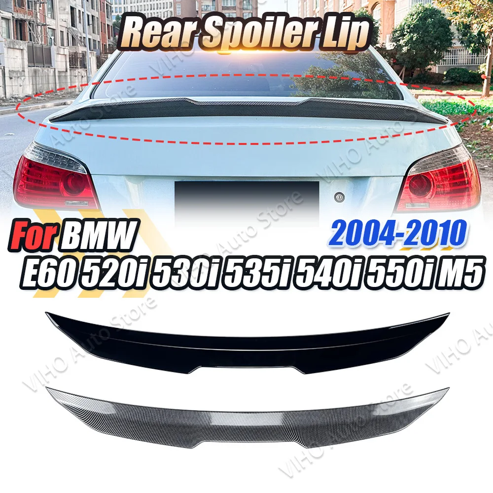 E60 Tail Wing Body Kits PSM Style Rear Trunk Roof Spoiler Splitter Trim For BMW 5 Series E60 520i 520d 525i 530i 530d 2004-2010