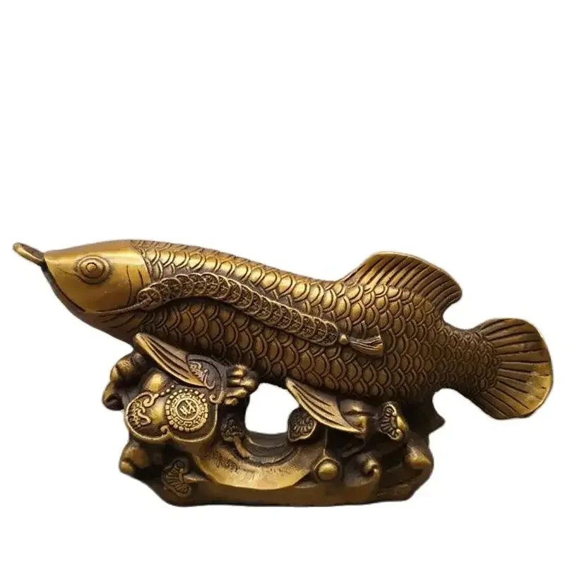 Brass goldfish surplus every year, home living room decoration, brass fish decoration