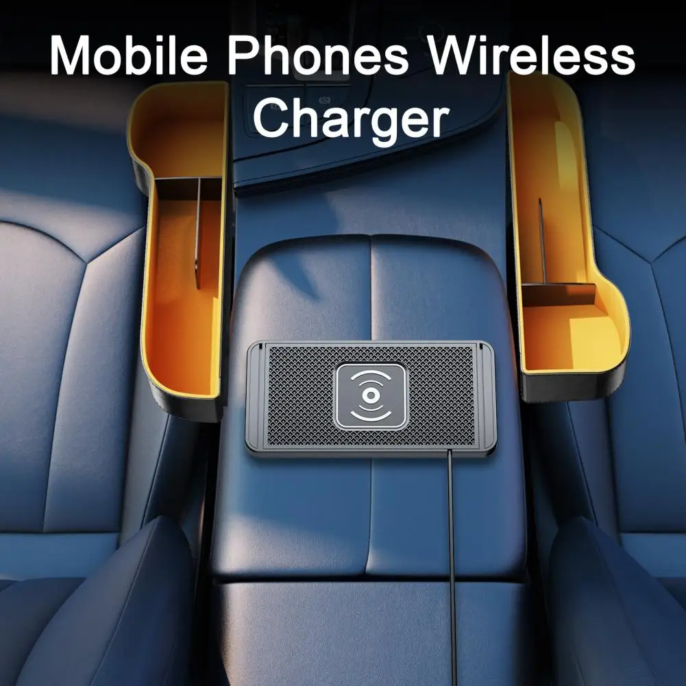 Car Wireless Charging Pad Non-slip Wireless Car Charger Pad Wide Compatibility Fast Charging Mobile Phone Holder Diy Retrofitted