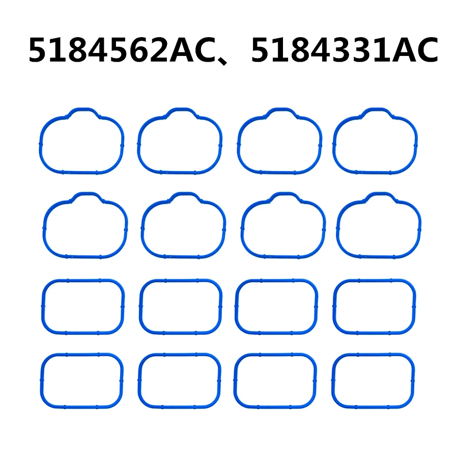 16Pcs/Set Intake Manifold Gasket Set Plenum Gasket For Chrysler Dodge Jeep Ram 2011 2018 5184331AC 5184562AC Car Accessories