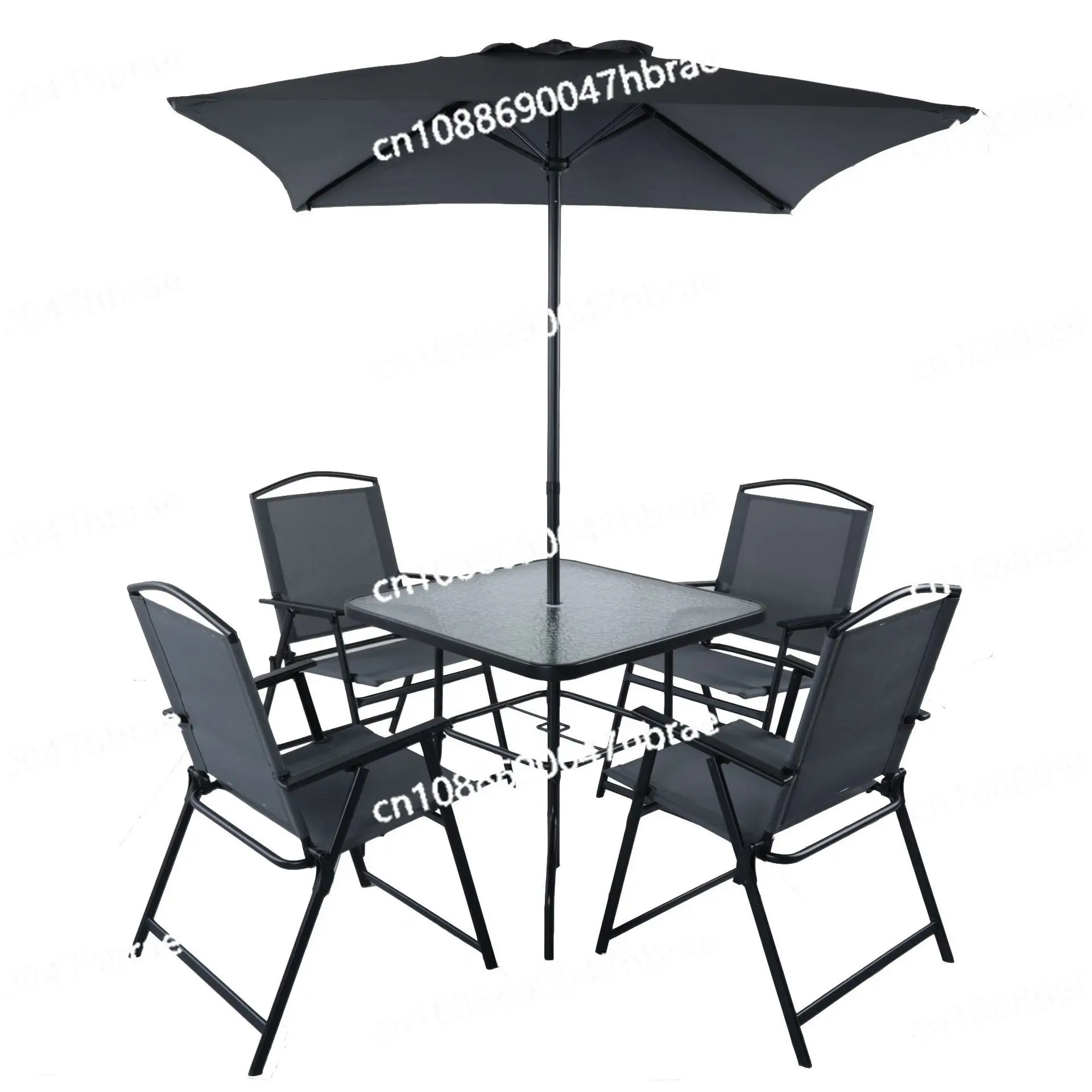 Outdoor table and chair set, folding chair outdoor umbrella cover