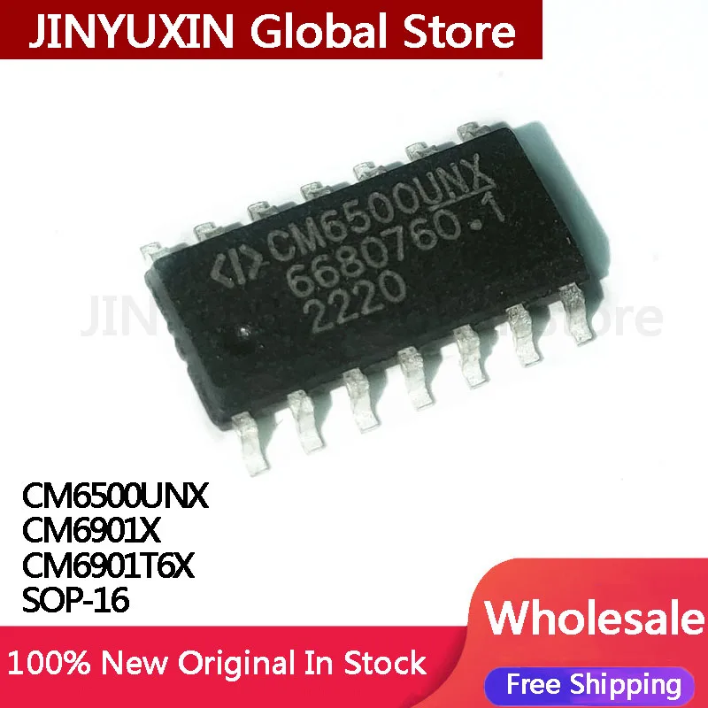 5Pcs CM6500 CM6500UNX CM6901 CM6901X CM6901T6X SOP-16 IC Chip In Stock Wholesale