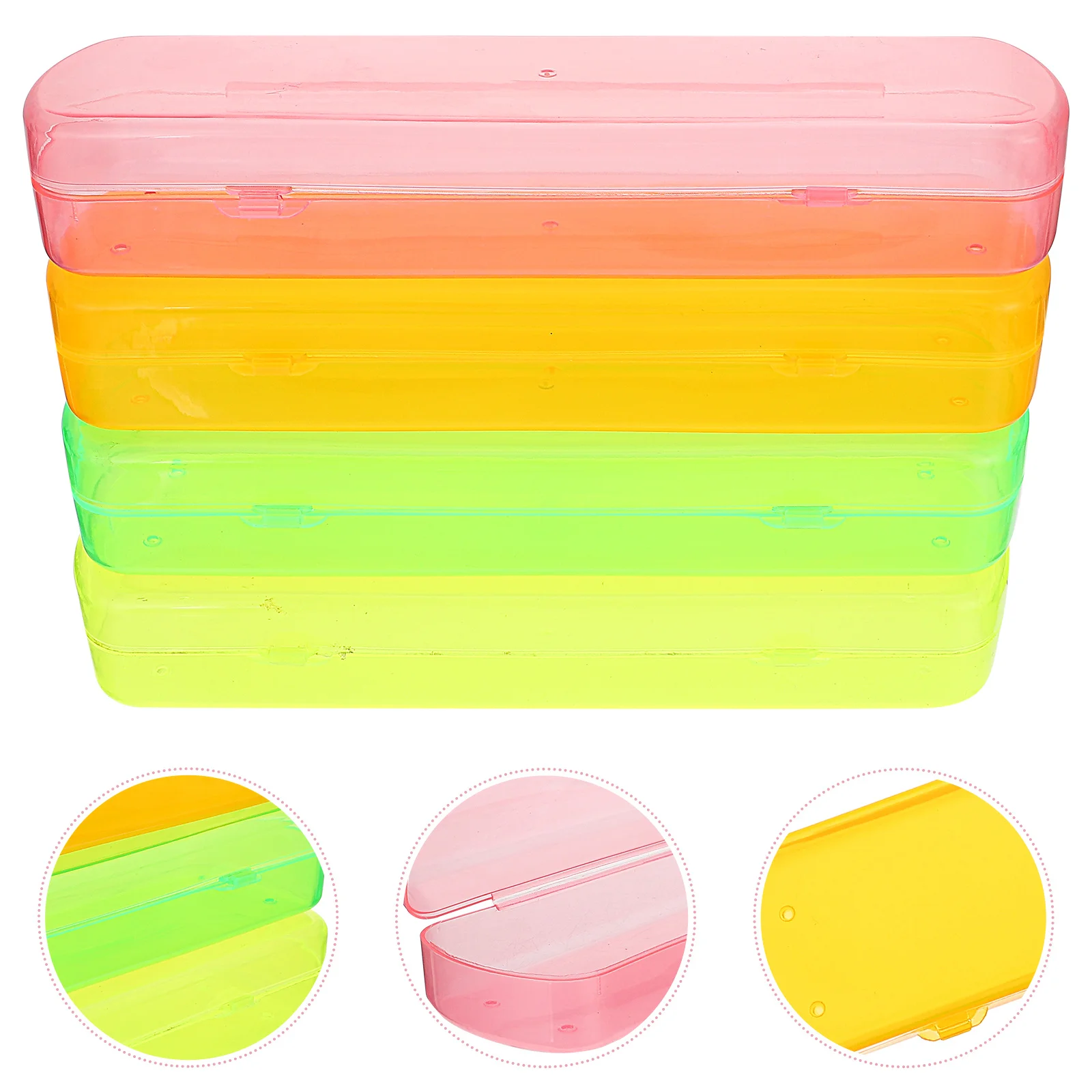 4pcs Toothbrush Box Travel Toothbrush Case Portable Business Organizer Storage Container For Camping Care