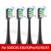 For SOOCAS X3Pro/X3/X3U/X5/X1/V1/V2/D3 Replacement Toothbrush Heads Sonic Electric Toothbrush Soft Bristle  Brush Heads Nozzles