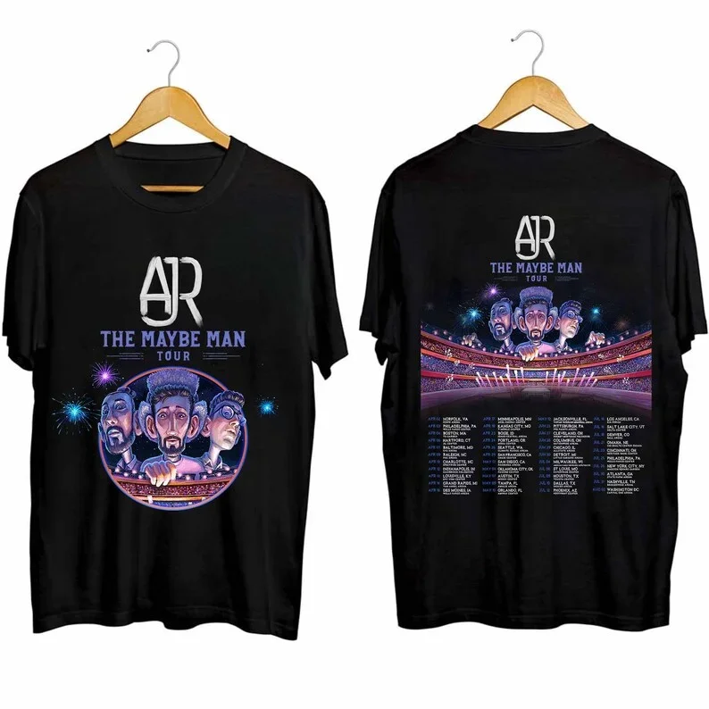 AJR Band The Maybe Man Tour 2024 Tour Black T-Shirt Gift Fans All Size