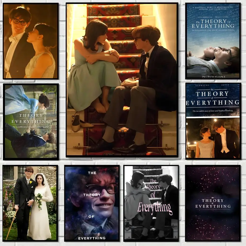 The T-Theory Of Everything Movie Poster Self-adhesive Living Room Bedroom Party Bar Decor Moisture-proof Fade-resistant