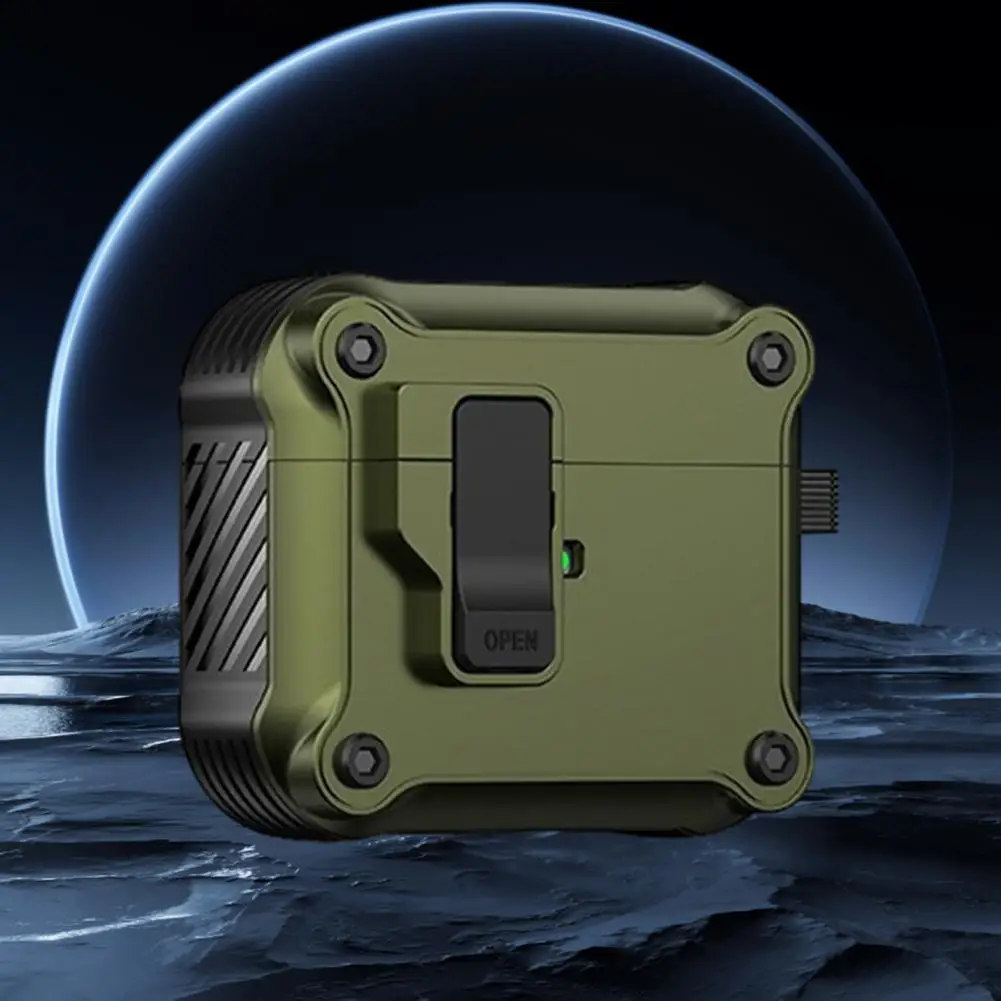 حافظة من مادة البولي يوريثان لأجهزة Airpods Pro حافظات واقية ممتازة لأجهزة Airpods Pro 2nd Gen أقفال آمنة غطاء إخراج تلقائي كامل