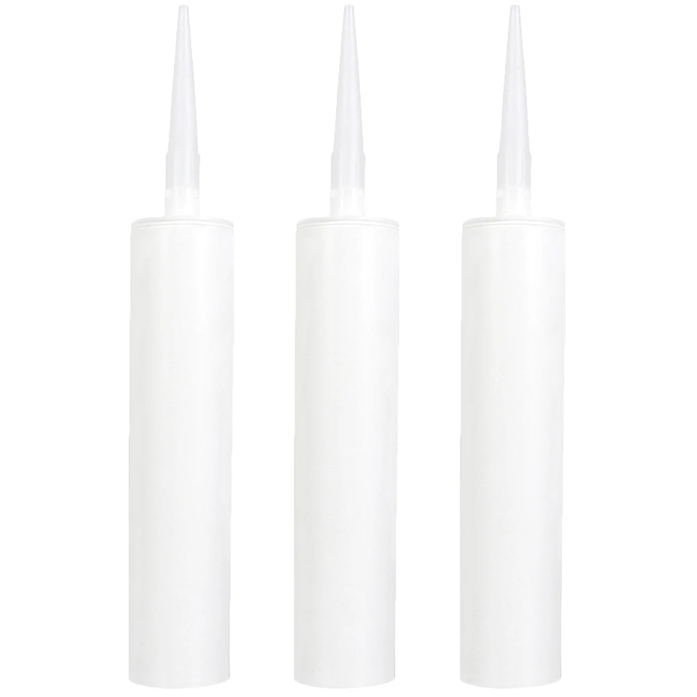 3Pcs Caulking Sealant Tubes Empty Caulk Tube Glass rubber empty cylinder grout Fillable Sealant Caulking Tube home decorate tool