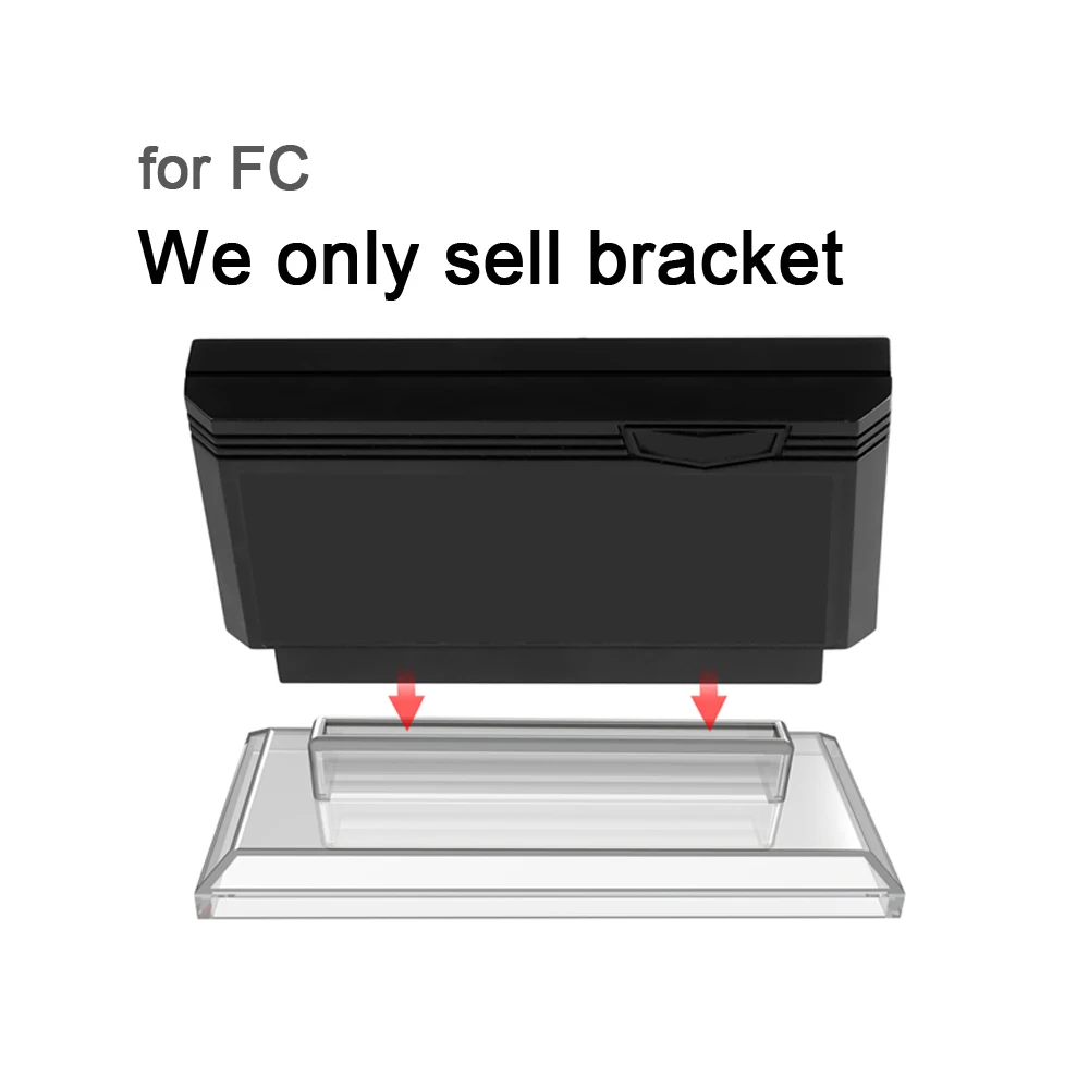 Soporte transparente para tarjeta de juego FC, soporte de exhibición de plástico, versión JP