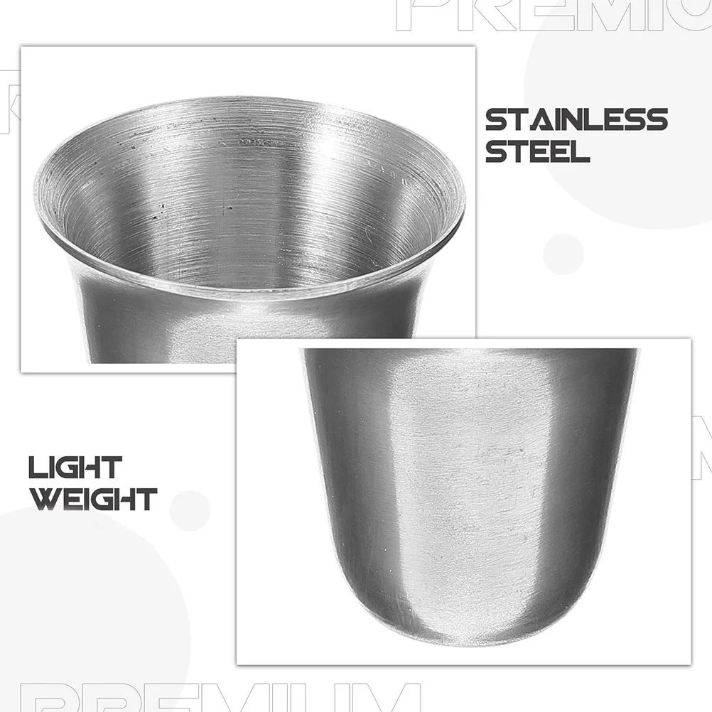 10 Pcs Chalice Metal Communions Cup Dinner Mini Stainless Steel Cups Campfire Plate Shot Multi-function