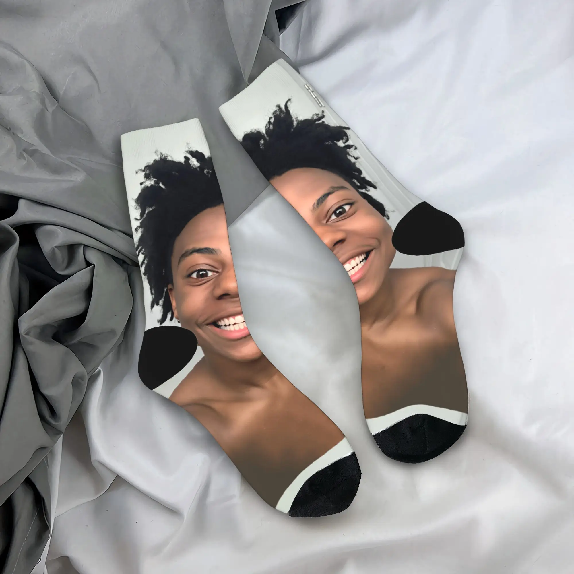 

Мужские носки унисекс, забавные чулки с изображением якоря iShowSpeed, мем, нескользящие удобные носки, винтажные дизайнерские носки для скейтборда