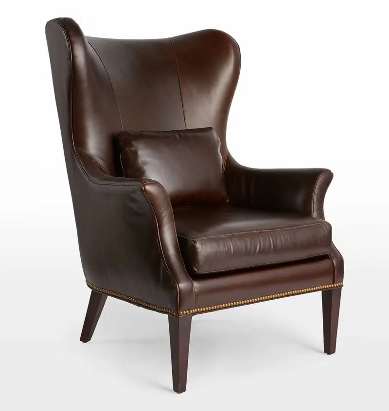 

Custom American Leisure Bedroom Hotel Living Room Leather Single Sofa Furniture