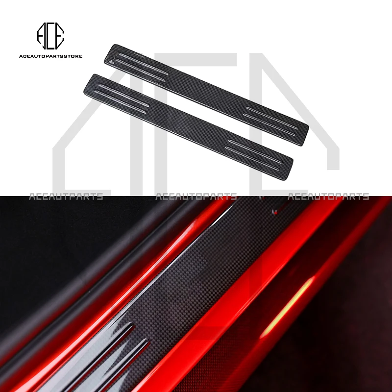 

Ferrari F8 Auto Parts OEM Style Dry Carbon Fiber Automotive Accessories Car Welcome Pedal For Ferrari F8