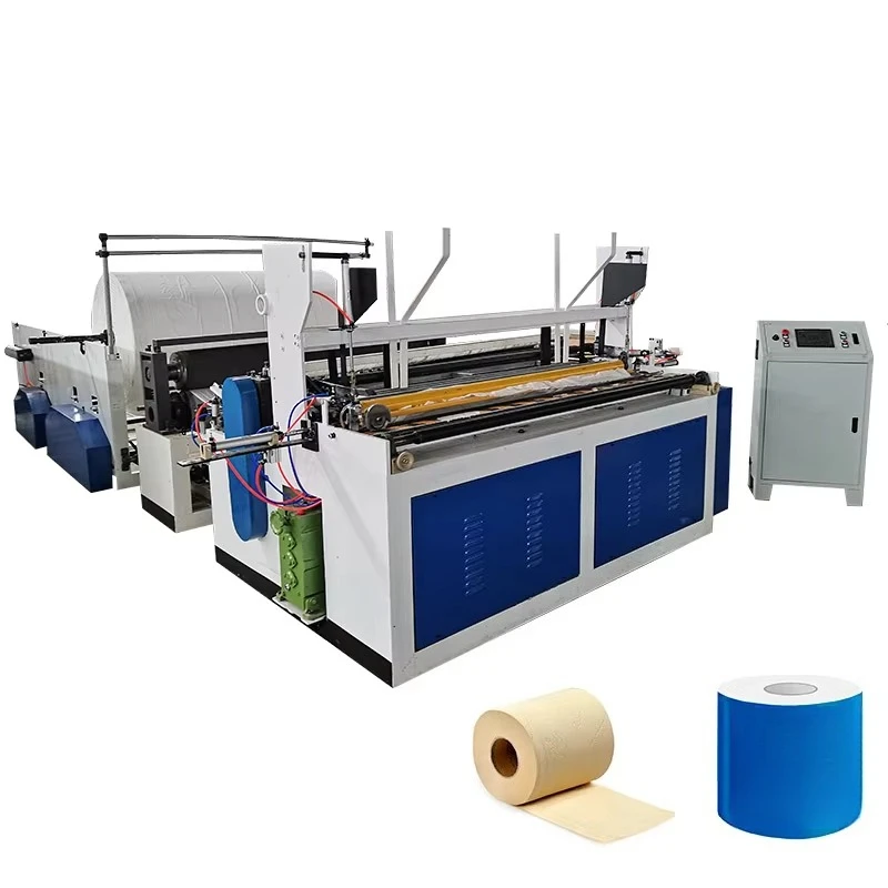Commercial Grade Toilet Paper Rewinder Machine High Output And Precise Cutting Perfect For Mass Production Of  Tissue Products