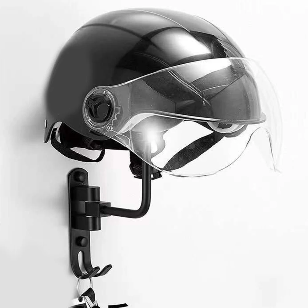 Motorcycle Helmet Rack Wall Mount Metal Helmet Holder Multifunction Helmet Display Rack for Motorcycle Bike Helmets