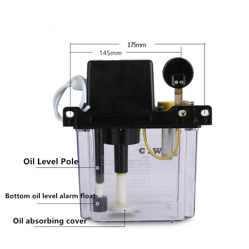 220V cnc electromagnetic lubrication pump lubricator 0.5/1/2 Liters lubricant pump automatic lubricating oil pump Oil injectors