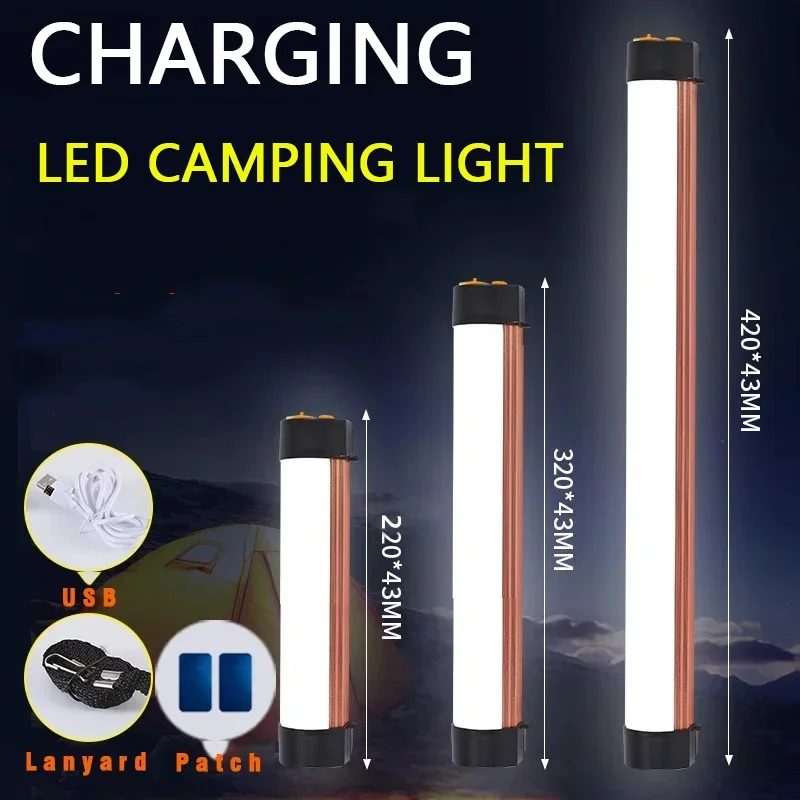98W Rechargeable LED Work Light Magnetic Tube Lamp 9200mAh Power Bank Flashlight for Car Repair Camping Home Emergency