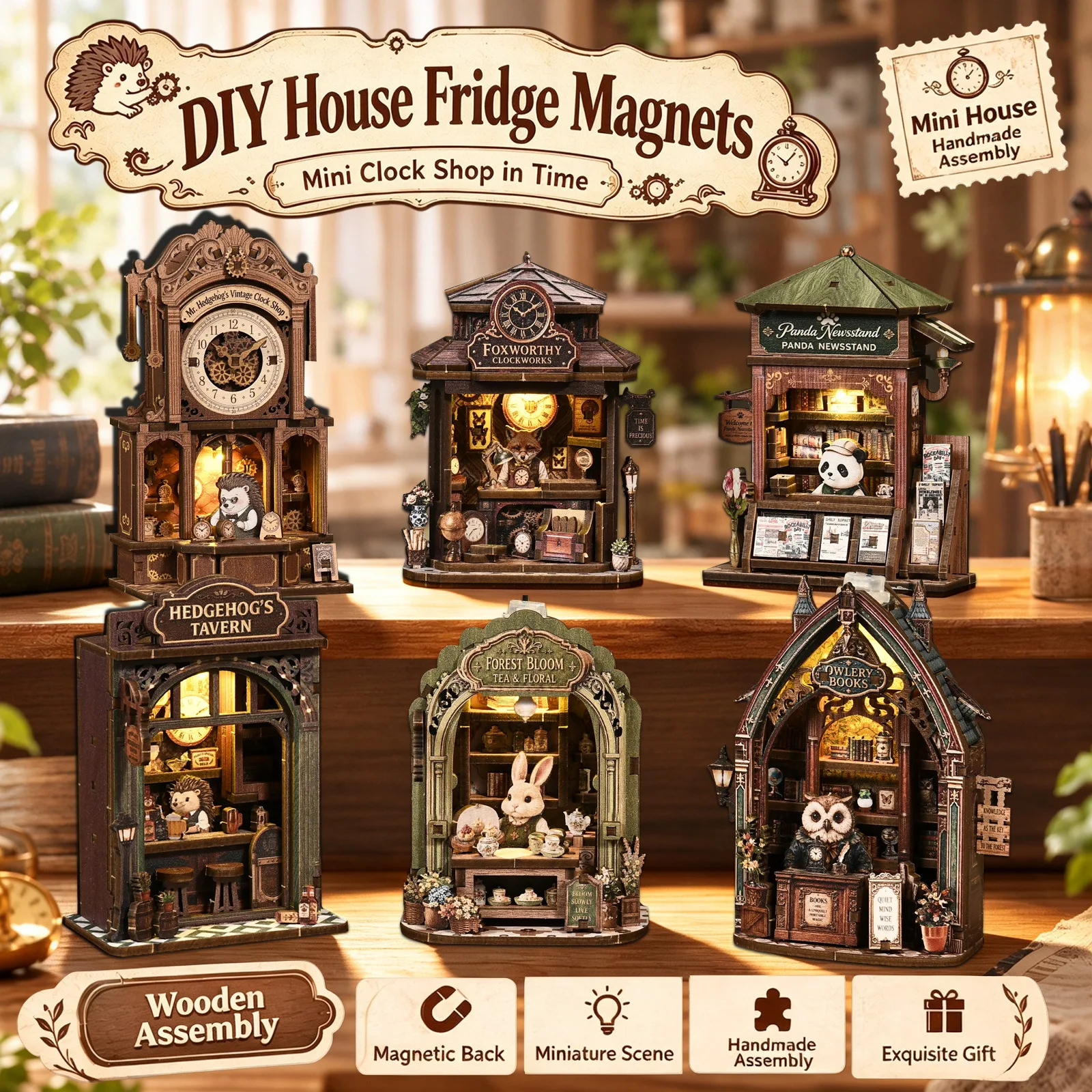 diy-miniature-house-fridge-magnet-kit-wooden-micro-landscape-model-vintage-old-street-dollhouse-handmade-assembly-craft