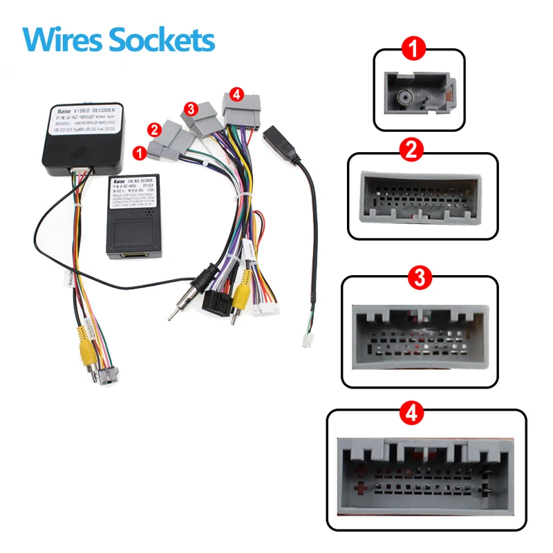android Car radio Canbus Decoder For Honda Stepwagon Stepwgn 2022 2025 16 pin stereo Wiring Harness Plug Power Cable adapter