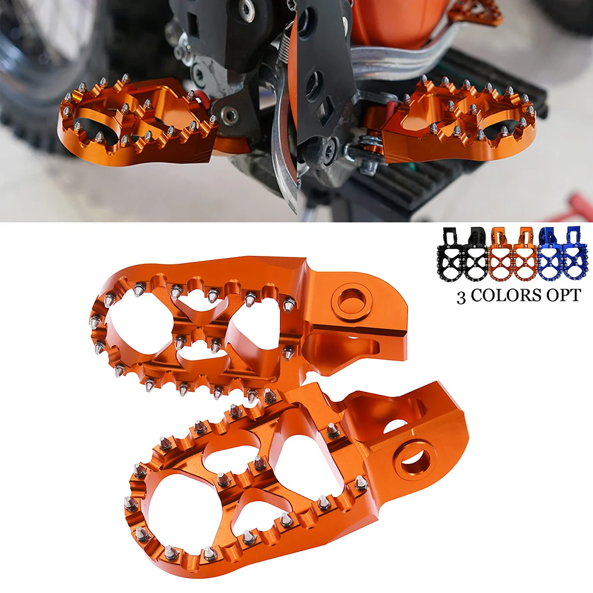 Motorcycle CNC 2023 New Foot Pegs Footpegs Pedals For KTM SX SXF EXC EXCF XC XCF 125 150 250 300 350 450 500 2017-2020 2021 2022