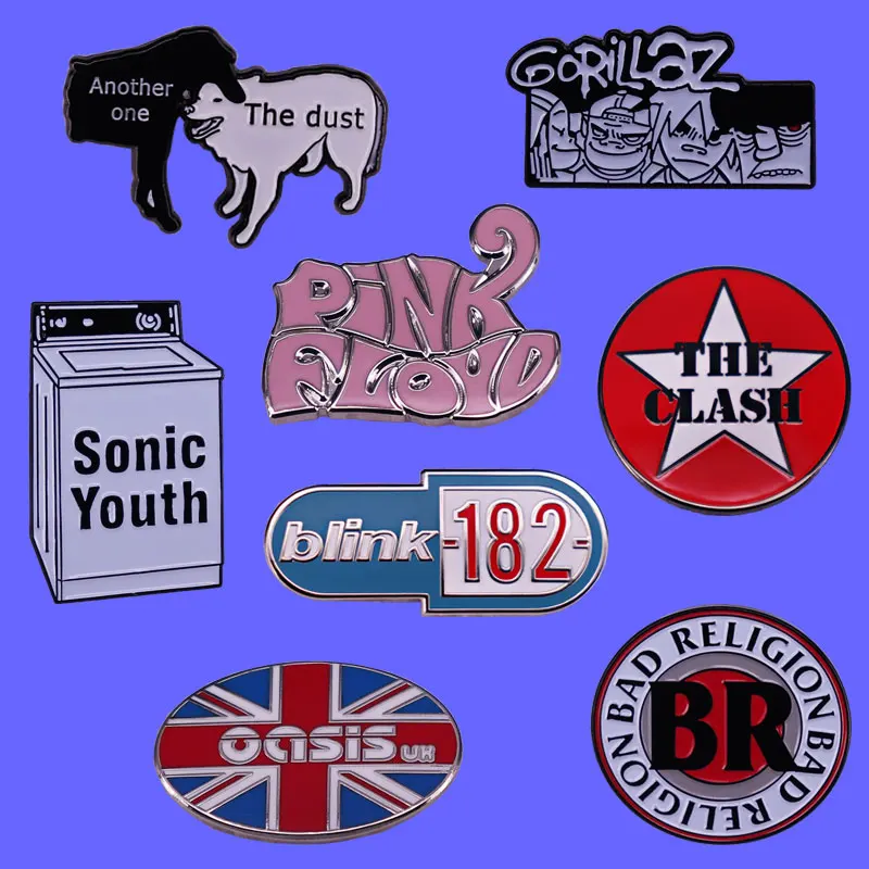 

Various Classic Pop Rock Band Sign Badge Pop Music Song Cartoon Pin Backpack Hoodie Decoration Singer Philharmonic fans Gift