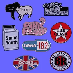 Various Classic Pop Rock Band Sign Badge Pop Music Song Cartoon Pin Backpack Hoodie Decoration Singer Philharmonic fans Gift