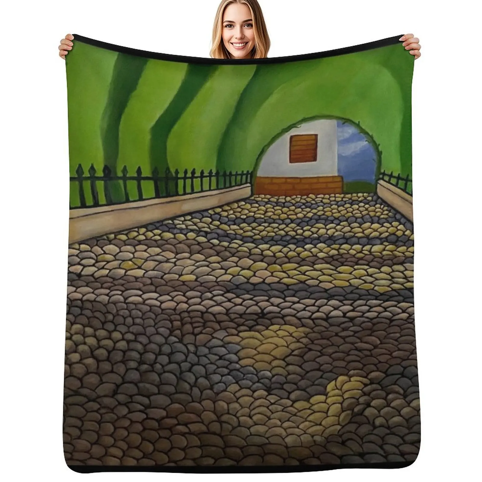 

Spanish Pathway Throw Blanket Bed covers Softest Soft Beds Hairy Blankets