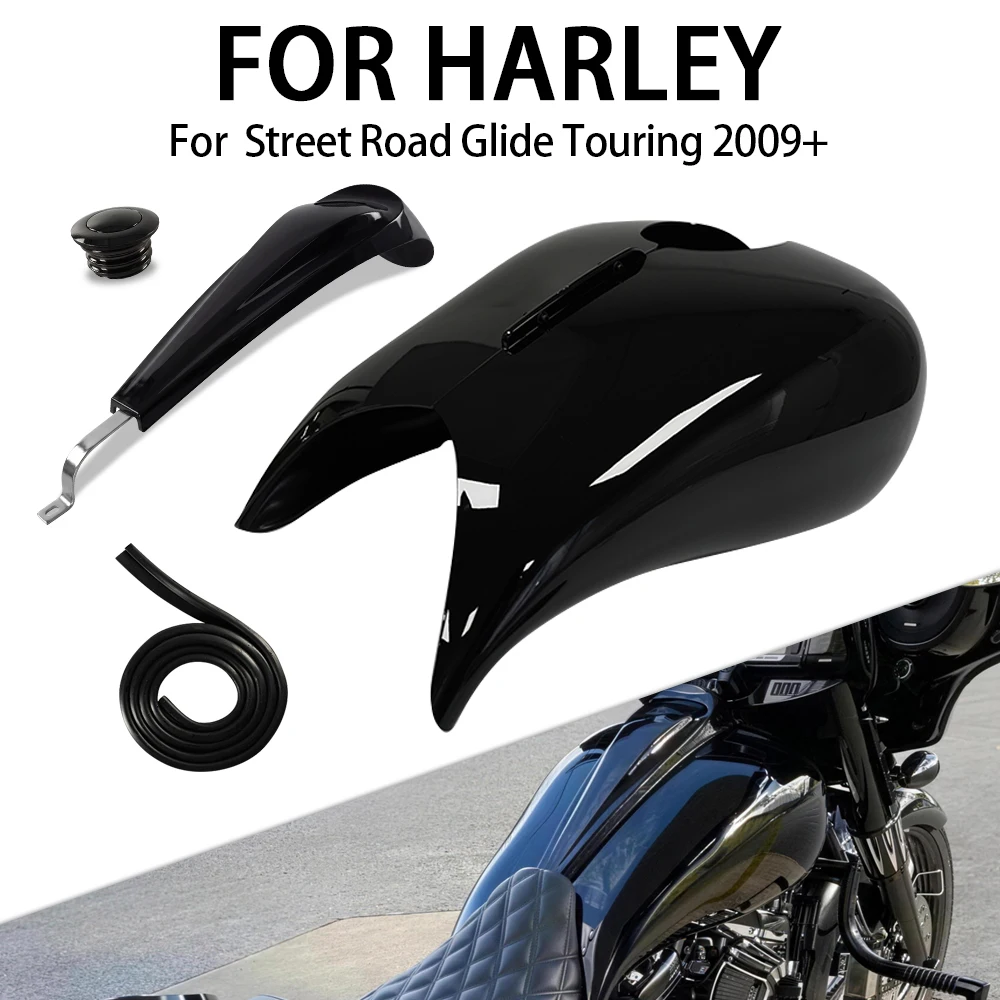 

Motorcycle Stretched Gas Tank Covers Fuel Shrouds For Harley Touring Street Glide Electra Glide Road Glide Fairing Tank Shrouds