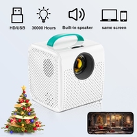 Salange Q2 Portable Mini Movie Projector Same Screen Smartphone 640*480P for Outdoor Camping Home Theater Children's Gifts