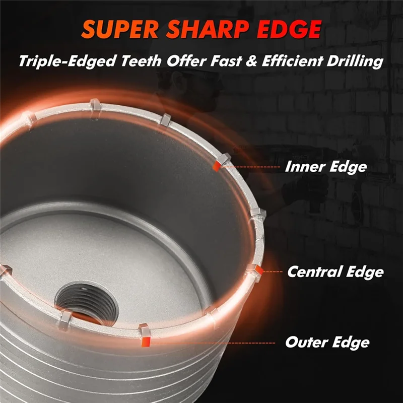 A58Zคอนกรีตรูชุดเลื่อย,30 40 50 65 มม.เจาะBitsสําหรับSDS Plusค้อนเจาะ,เจาะวงกลมBitsชุดเลื่อยสําหรับอิฐ