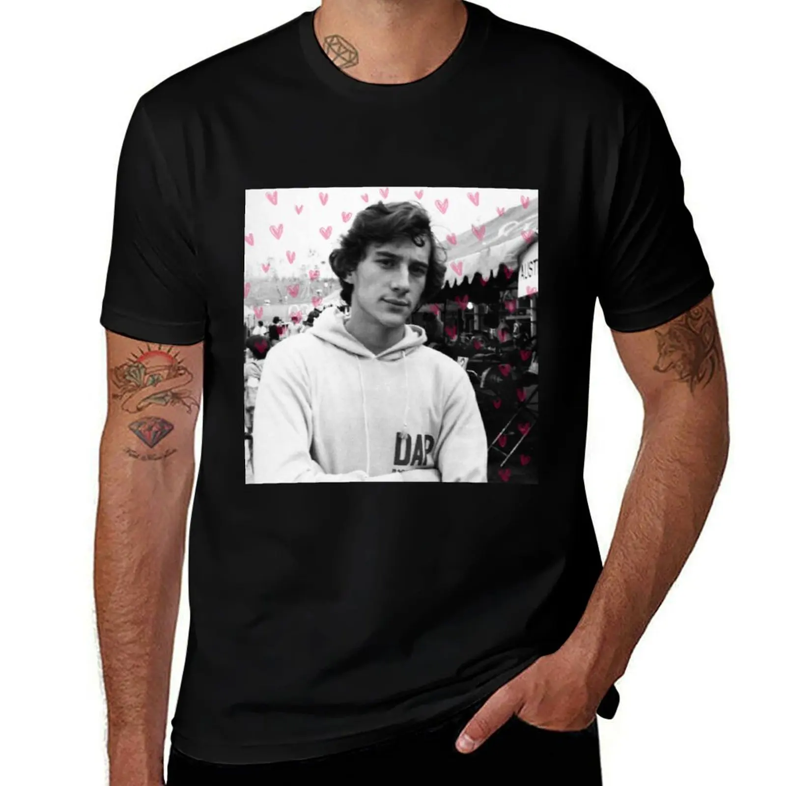 

Ayrton Senna heart print T-Shirt graphics Personalized t-shirt Blouse black t shirts for men