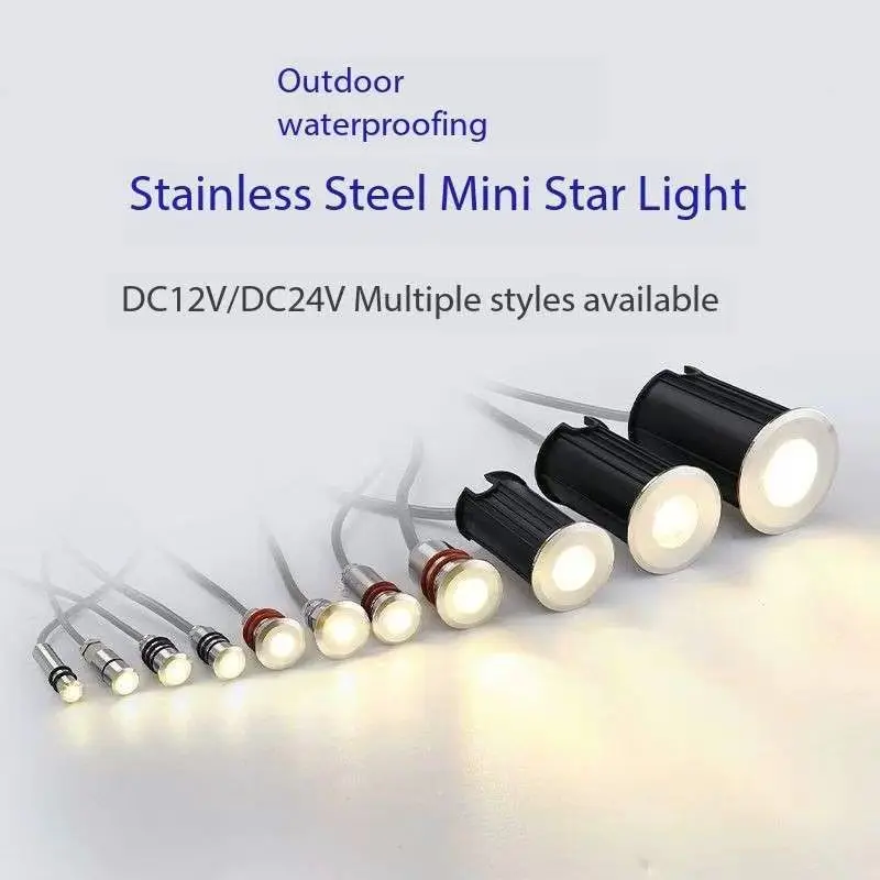 Mini LED IP68 impermeable de acero inoxidable lámpara subacuática para piscina DC12V DC24V camino de escalera jardín cubierta foco luz subterránea