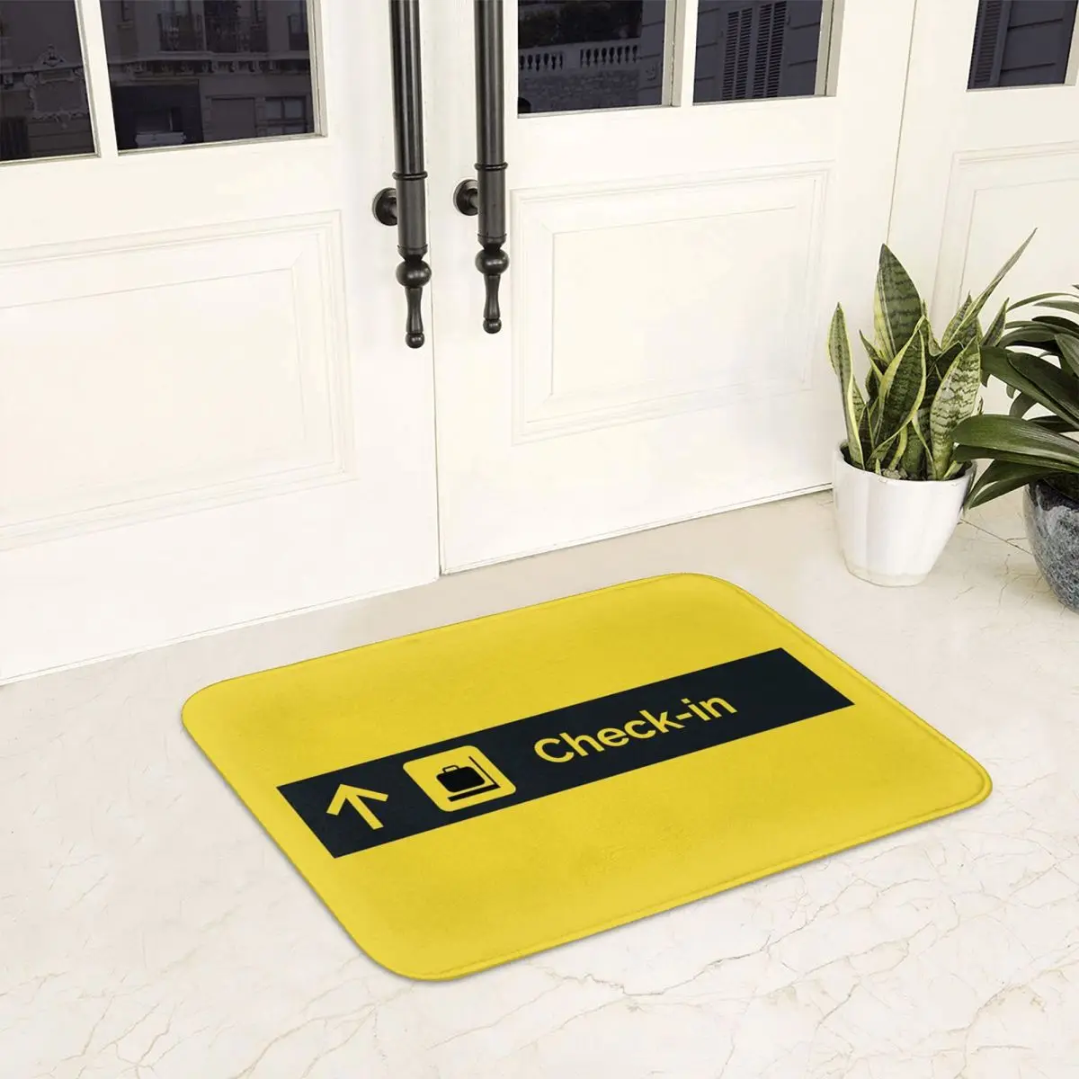 Check-in Airport Sign Doormat Non-slip Super Absorbent Bathroom Floor Mats Home Entrance Rugs Kitchen Bedroom Carpet Footpad