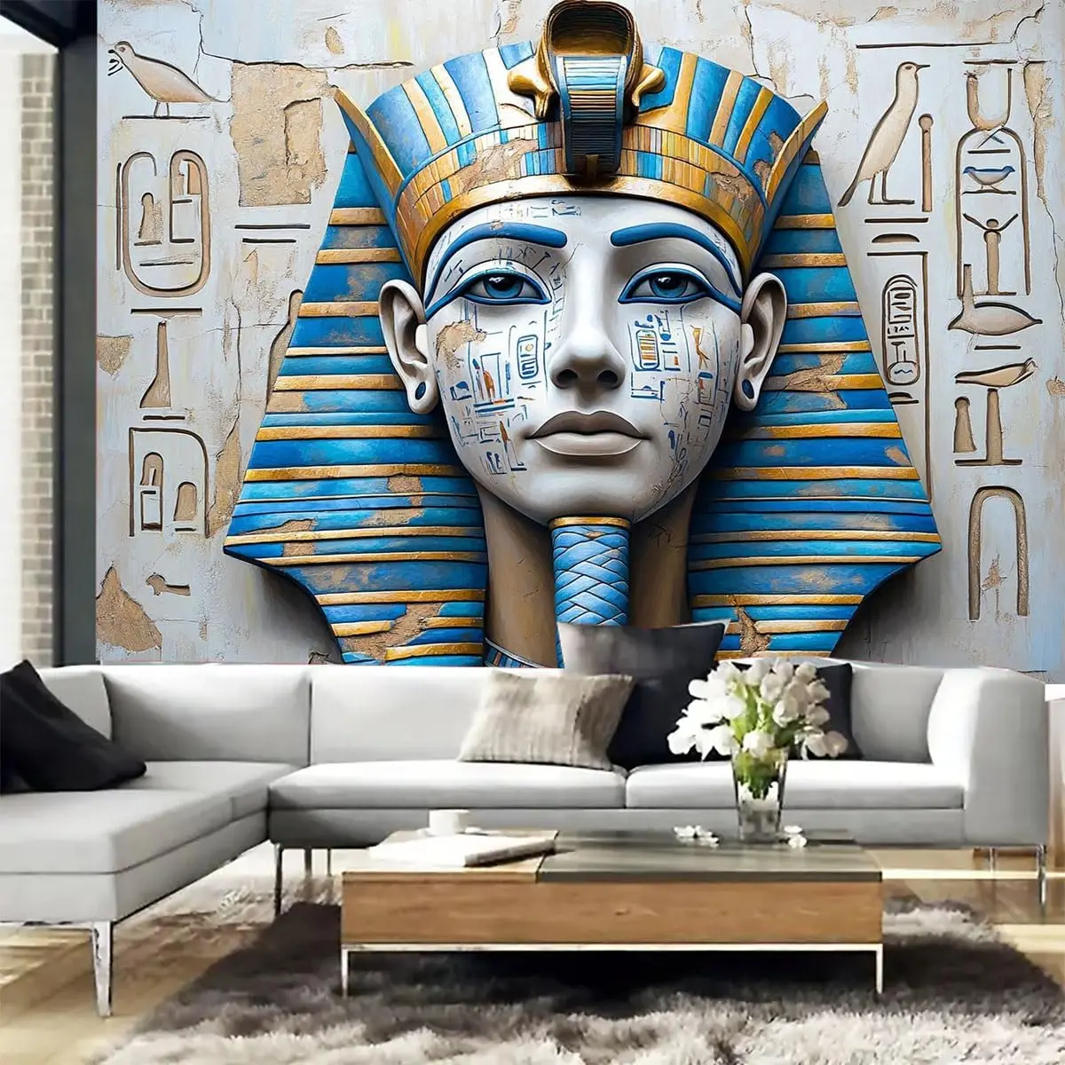 Egyptian Queen Cleopatra Tapestry Ancient Boho Wall Art Historical Decor for Living Room Office Dorm Aesthetic