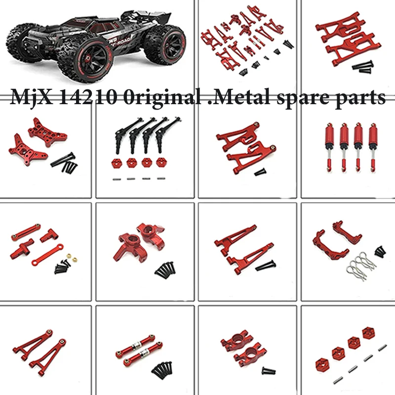 

1/14 Mjx Hyper Go 14210 14209, обновленная часть, металлический передний рулевой механизм в сборе, радиоуправляемые автомобильные алюминиевые аксессуары с ЧПУ