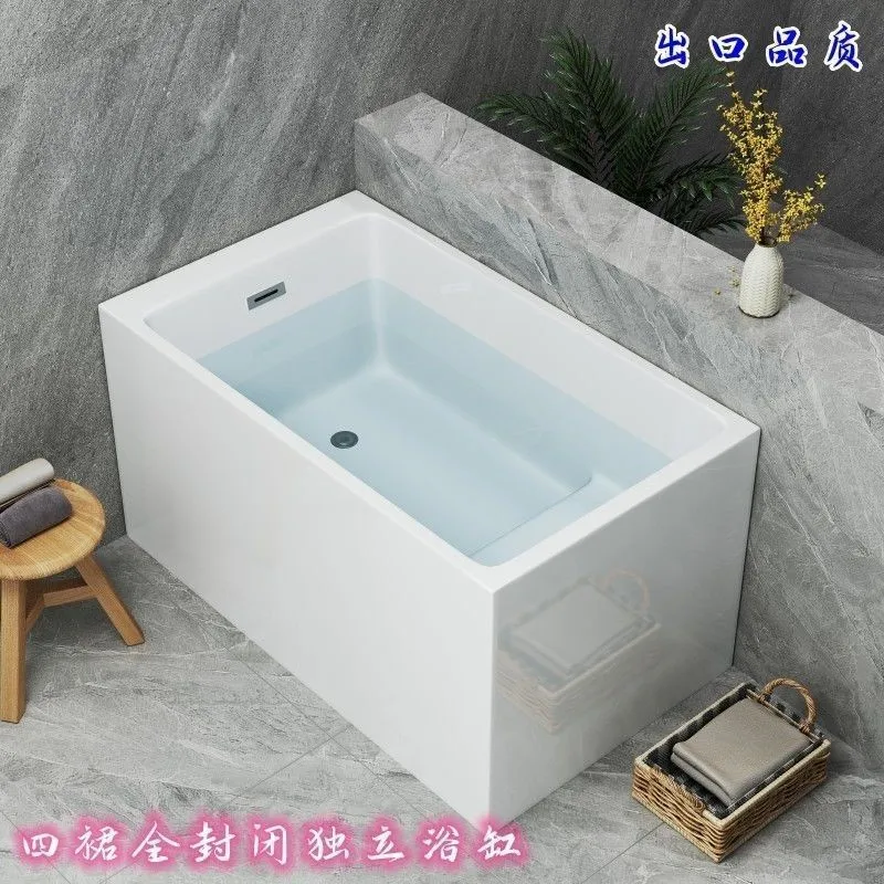Acrylic B & B Deepened Integrated Bathtub Japanese-style Household Small Apartment Bathtub Independent Adult Deep Bubble Mini