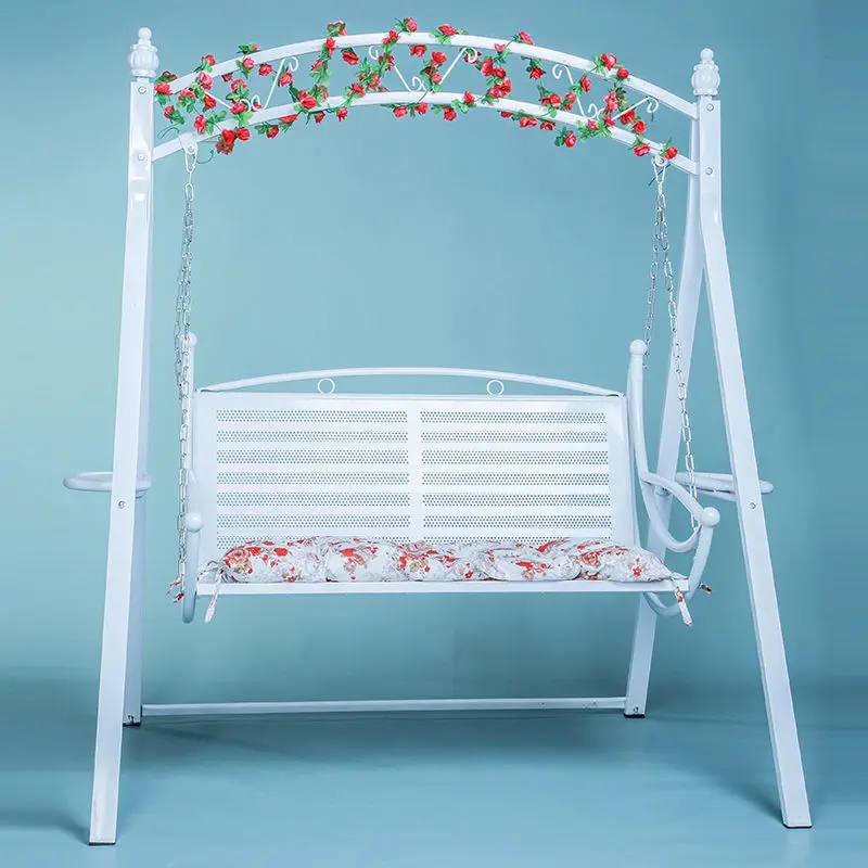 Double wrought iron cradle swing adult hammock balcony indoor and outdoor courtyard