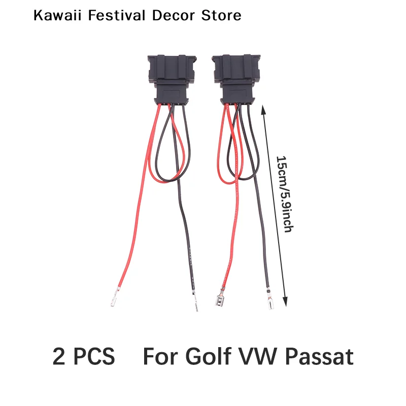 【K】2Pcs Car Speaker Wire Harness Adaptor Replace Vehicle Connection Plug Cable Connector for Golf for Seat for
