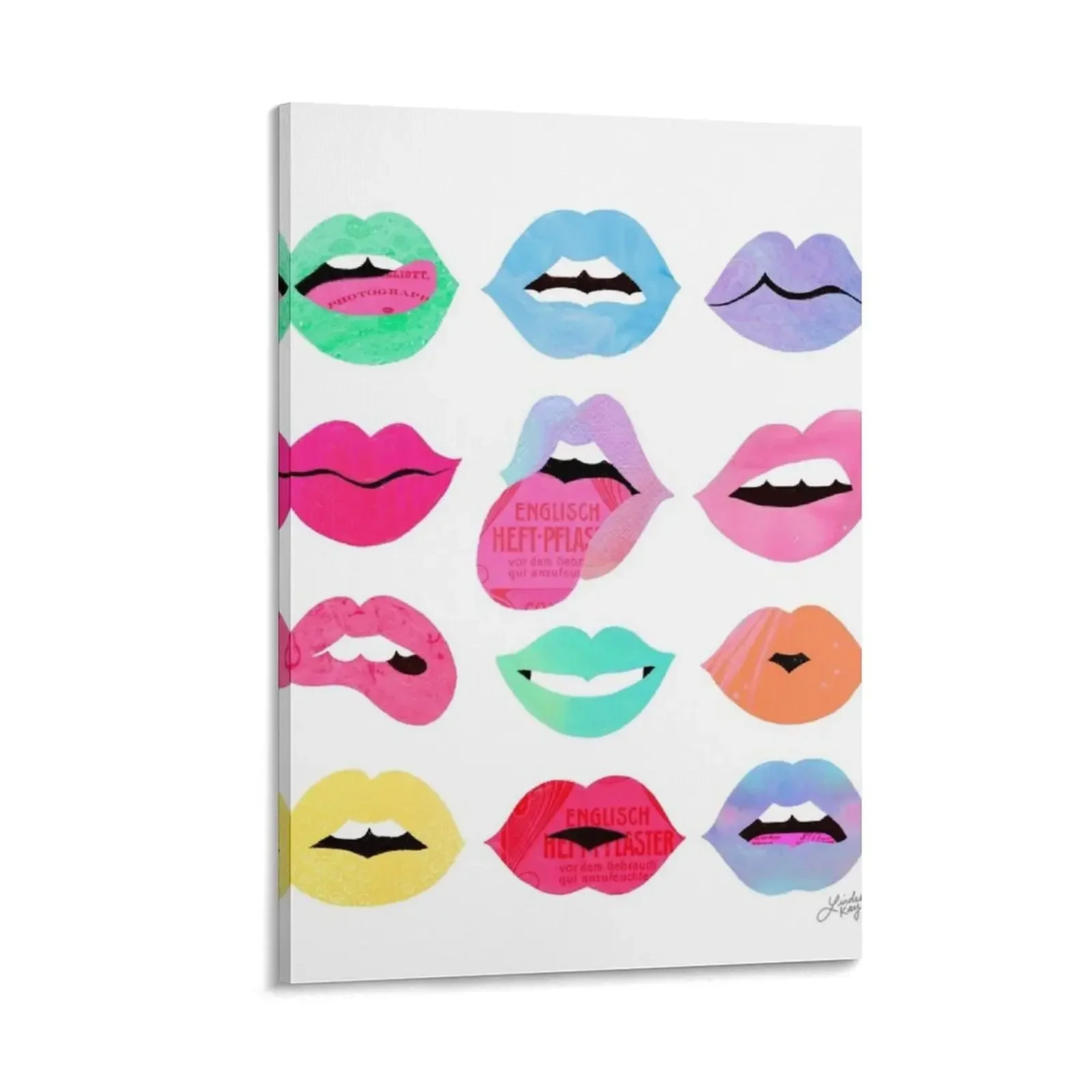 

Rainbow Lips of Love Canvas Painting Posters on the wall modern home decoration Wall decoration frame poster mural
