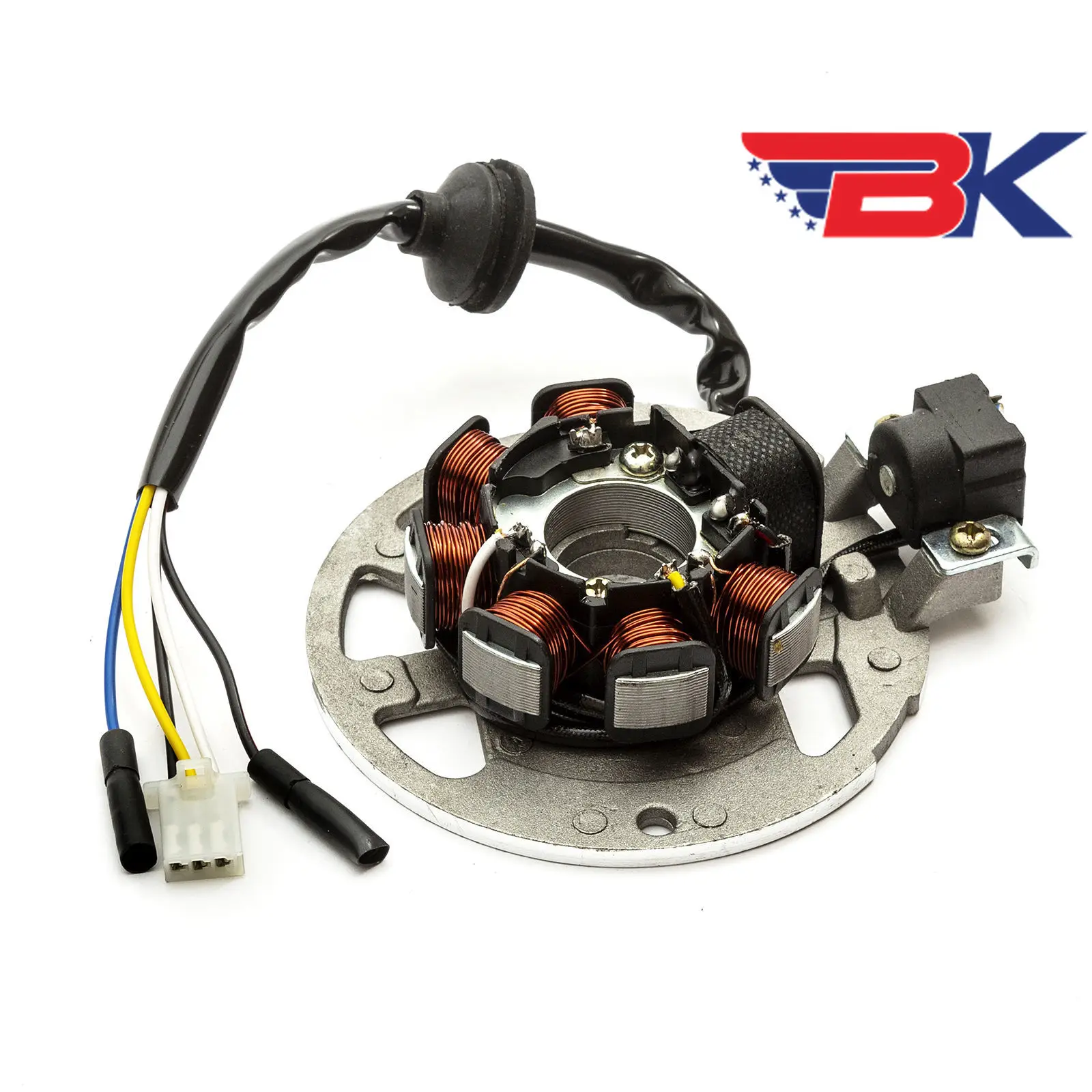 Estator de Magneto de Encendido de 7 Bobinas y 5 Cables para Keeway Fact Hurricane Matrix RY8 PGO 50cc 90cc 2 Tiempos