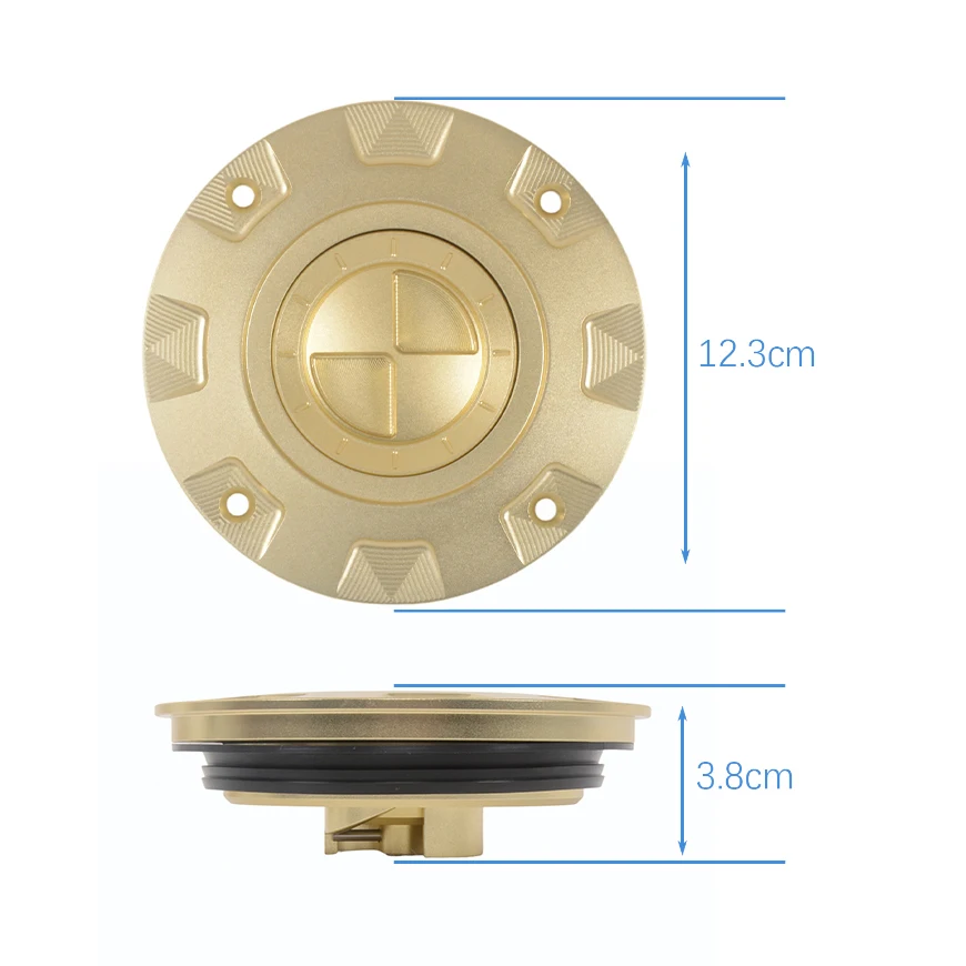 For BMW K1 K75 K100 K1100 K100RS K100LT Gold Fuel Tank Gas Cap Motorcycle Aluminum Oil Cap Fuel Petrol Decorative Cover