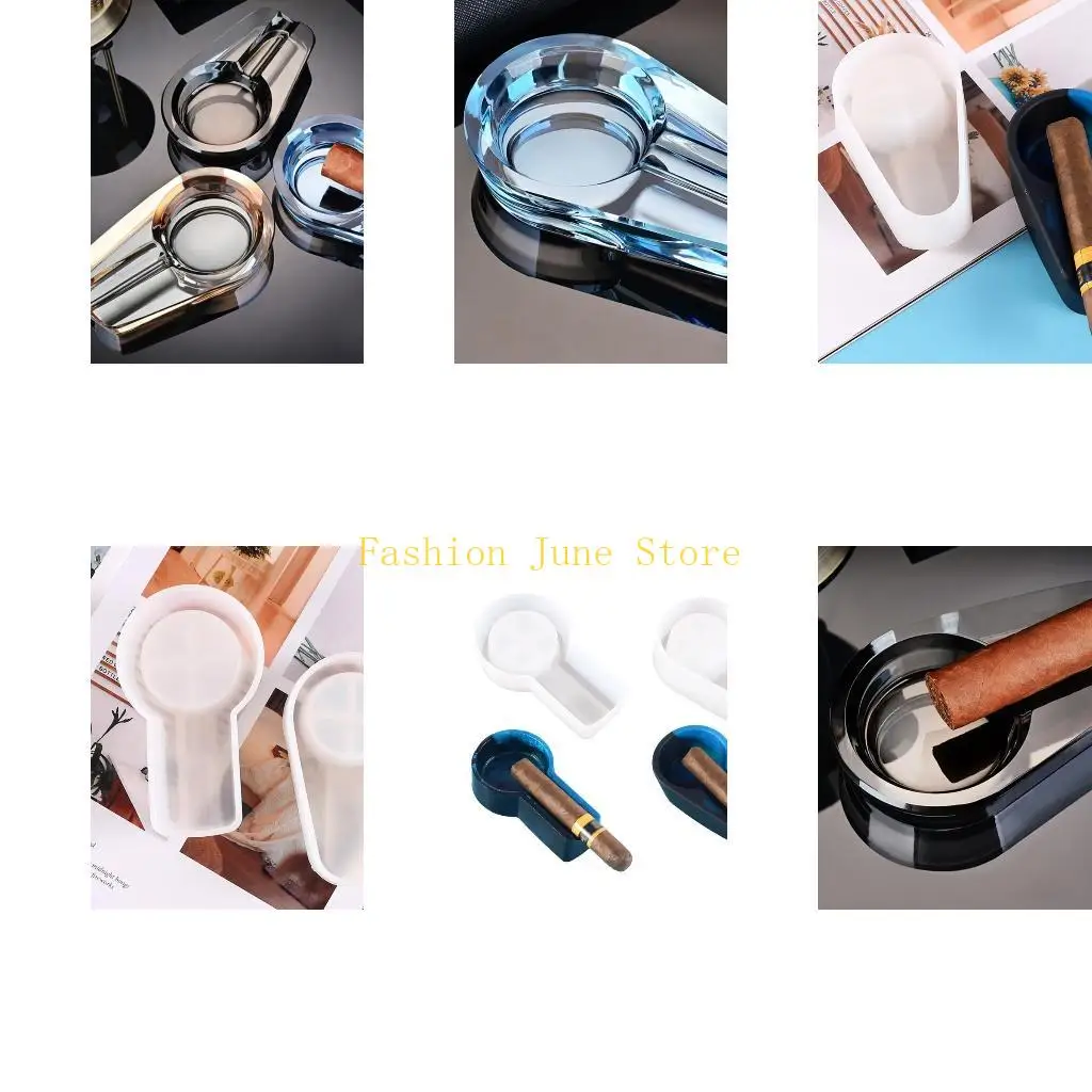 N5KA DIY Cigarette Holder Tray Mould Handicrafts Ornaments Silicone Resin Mold