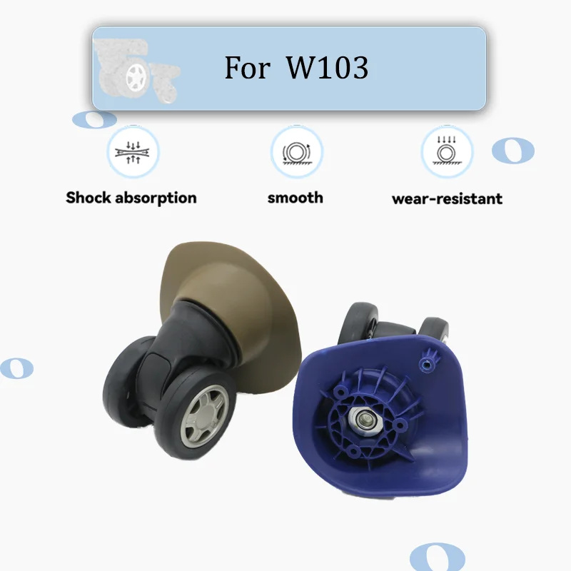 

For W103 Wear-Resistant and Pressure-Resistant Luggage Wheel Replacement Parts 360° Swivel Casters Ultra-Quiet Replacement