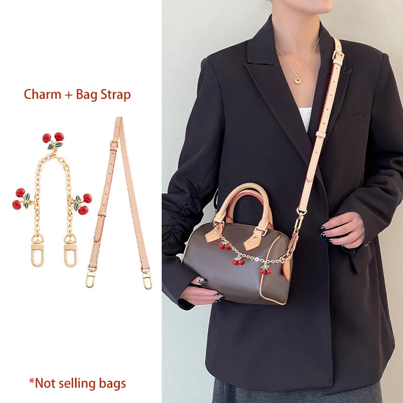 Fashion Cherry Sakura Chain for Women Bag Decoration Chain Accessories Bag Strap Extension Chain Luxury Bag Accessories New