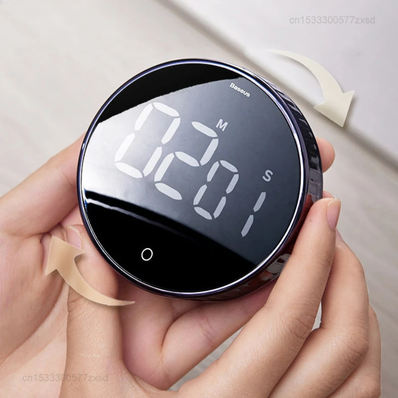 Xiaomi Baseus Magnetic Digital Timer Manual Countdown LED Display Loud Alarm Minute Second Count Up Countdown Boiling Eggs Timer