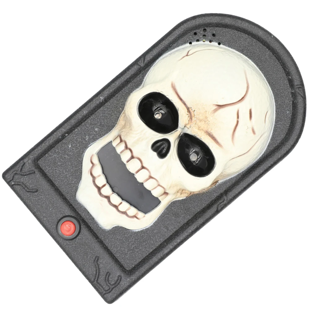 

Electric Doorbell Halloween Skull with Scary Sounds Doorbells Eyeball Ringer Plastic Horror Spooky Decorations