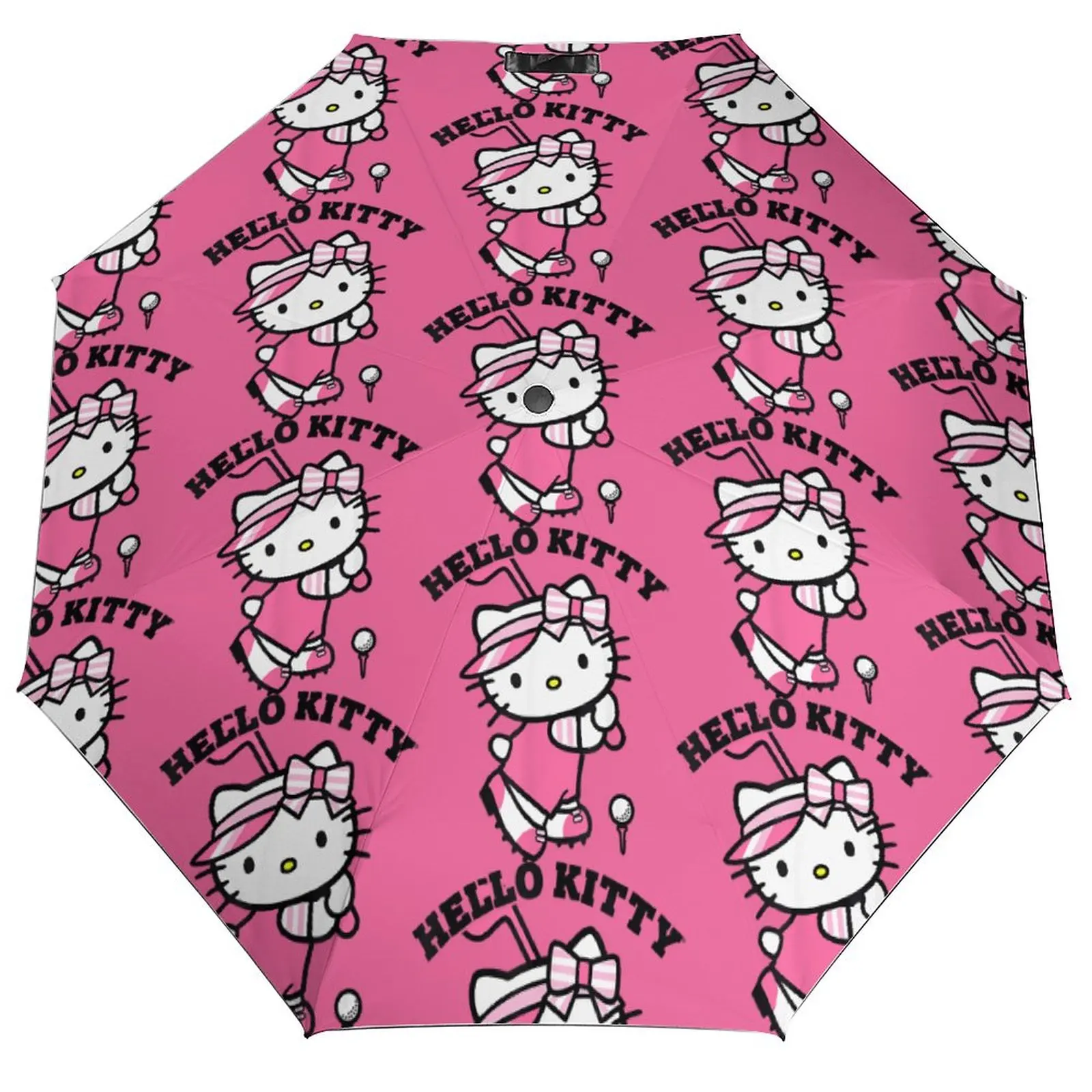 

Розовый зонт для гольфа Hello Kitty, солнцезащитный козырек, ветрозащитный зонт, складной дешевый автоматический зонт для гольфа